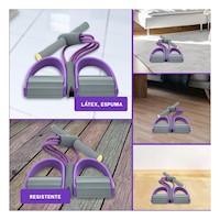 Banda Tensor de Pedal Morado y Plomo Comoda y Flexible para Ejercicio
